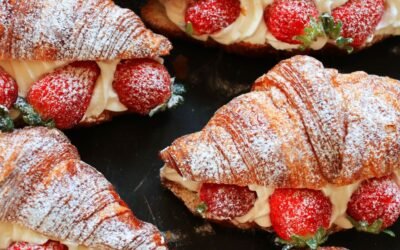 Croissants with Strawberry Cream